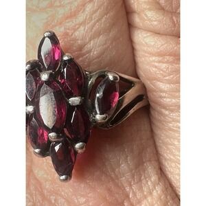 Sterling Silver Avon Vintage Garnet Ring Size 10.25